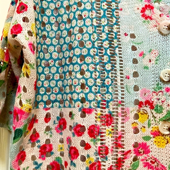 Open weave cotton sweater, XL - Picture 2 of 3